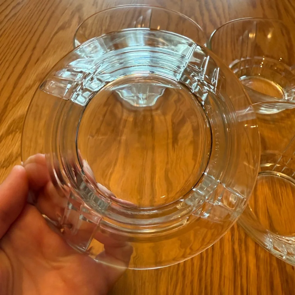 Set of 4 Elegant Vintage Luminarc USA Clear Glass Bowls